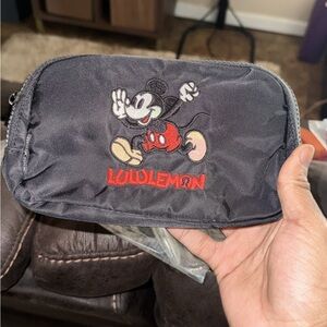 lululemon athletica Black Toiletry Bag with Mickey Mouse Design